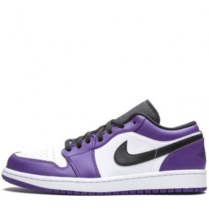 Nike Air Jordan 1 Low White & Purple (36-40) Арт-13898