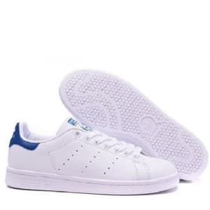 Adidas Stan Smith Белые с синим (36-44) Арт-10712